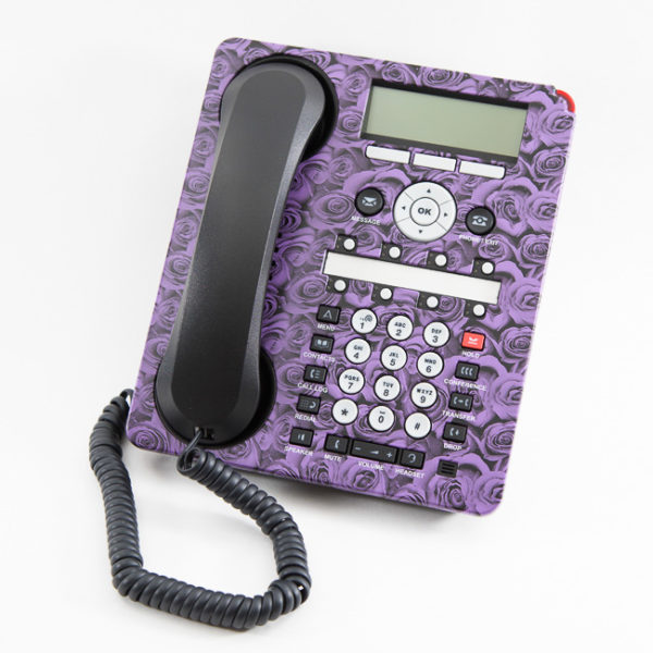 J139 – Violet Roses – Desk Phone Designs